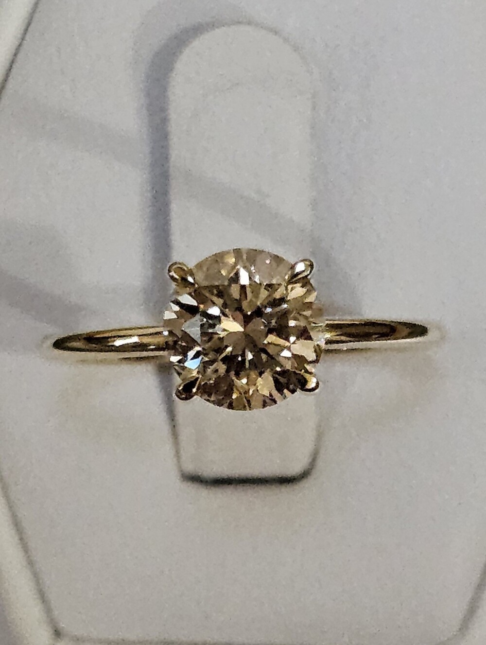 14kt. Yellow Gold 1.55ct. Champagne Diamond Ring